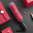 ZUODU Automatic Umbrella Men LED Windproof Reverse Folding Business Umbrella Rain Men Car Automatic Reverse Umbrellas Strong U5B - Memoriex