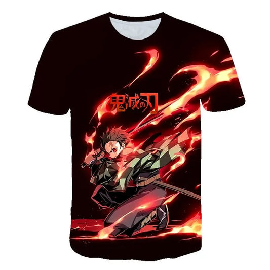 0 Ghost Blade 3D T-Shirt Men funny t shirts Fashion Hip Hop Women Demon Slayer Summer child Print Streetwear T-Shirt tops - Memoriex