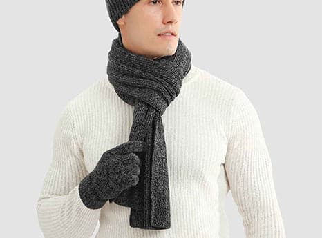  Knitted Hat and Scarf Set-4