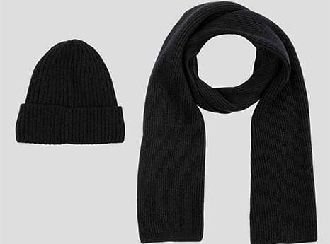  Knitted Hat and Scarf Set-1