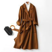 Cashmere Woollen Long coat | Fur Jackets Ladies | Trench coats - Memoriex