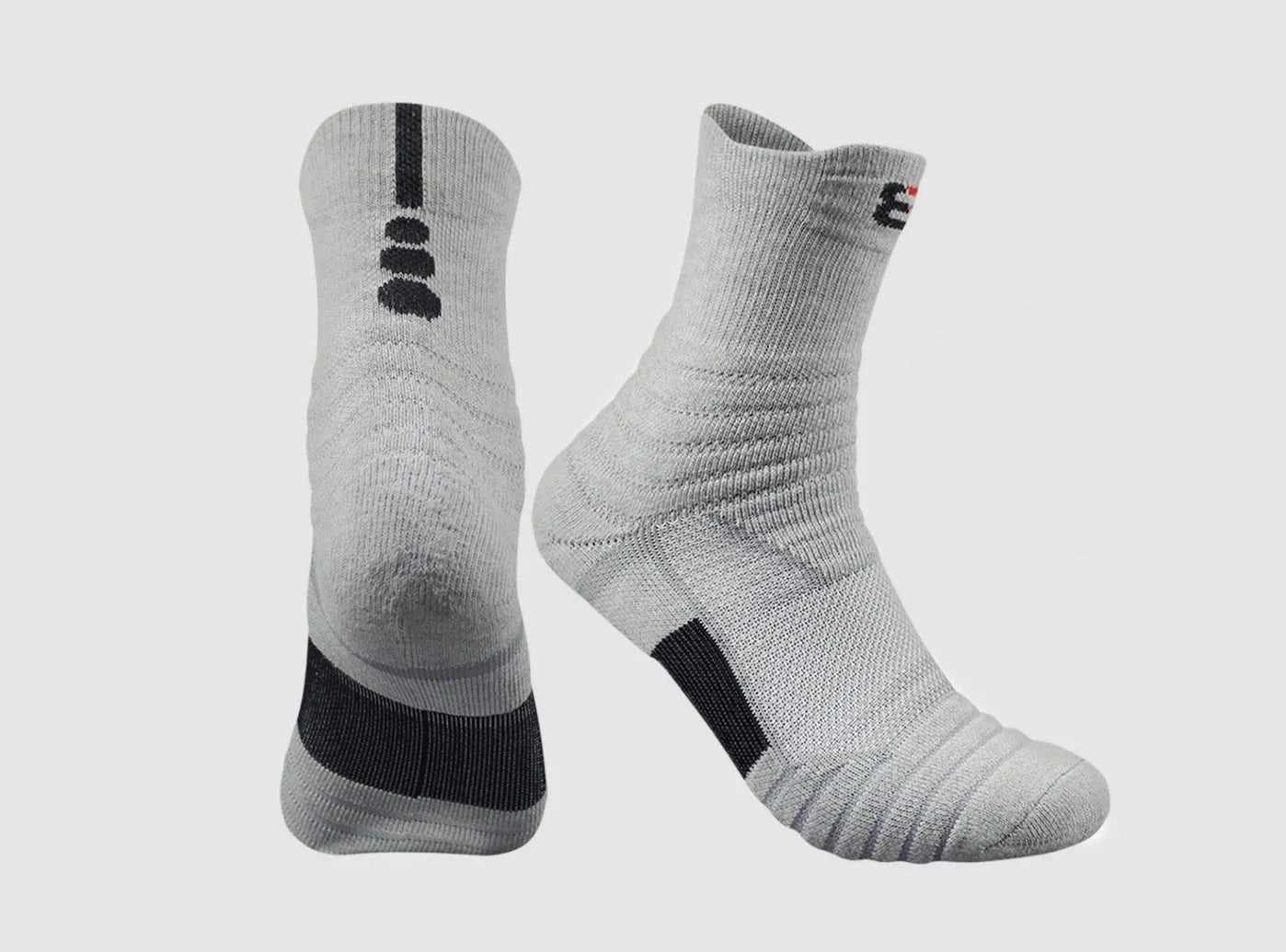 FitVille Men's PowerStride Quarter Socks  5-Pair Bundle-0