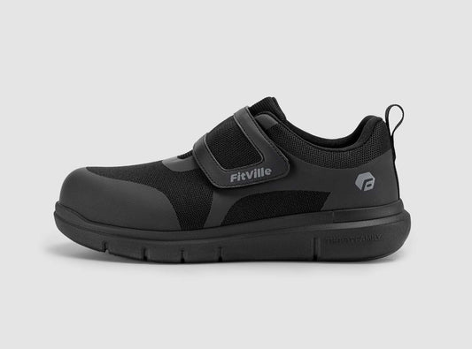 FitVille Men's Strap ToeShield Safety Shoes V1-0