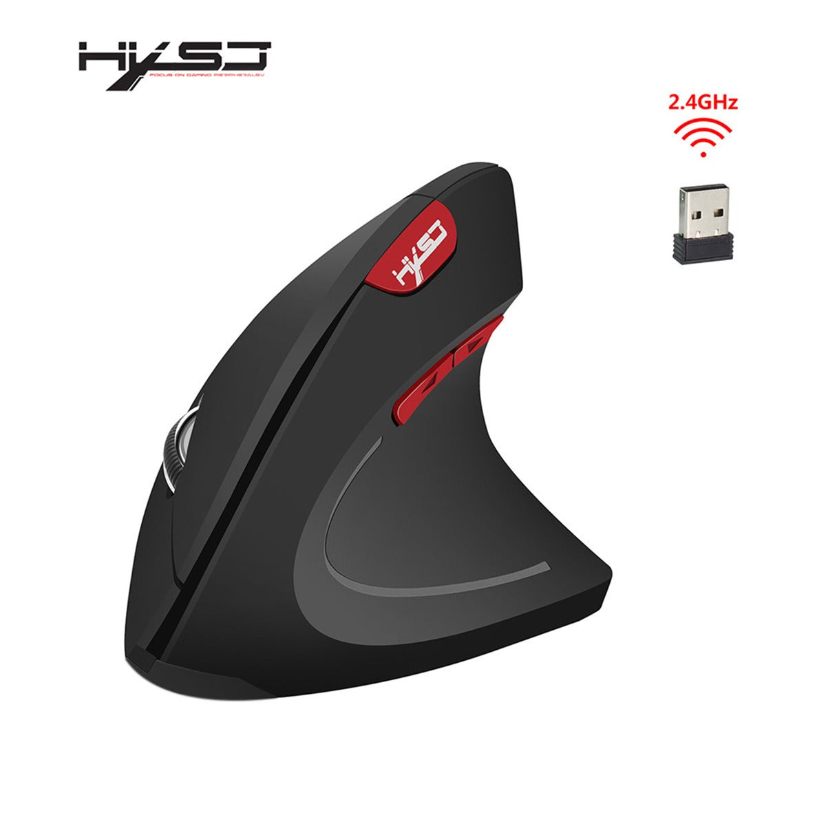 New Wireless Mouse 2.4G Vertical Health Mouse External Battery 6D Design Computer Office - Memoriex 