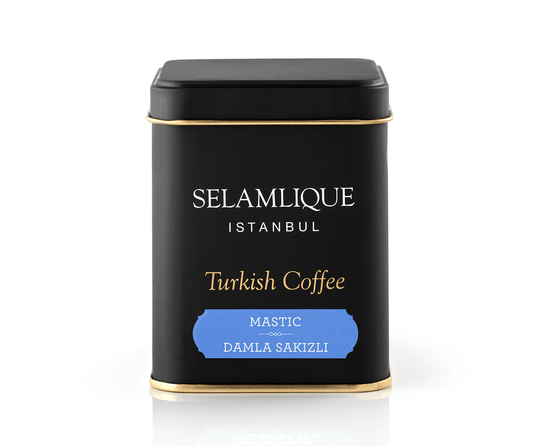 Selamlique Mastic Flavoured Ground Turkish Coffee, Turkish Mastic Flavoured Fine Grind Coffee, 1 Box of 125g-0