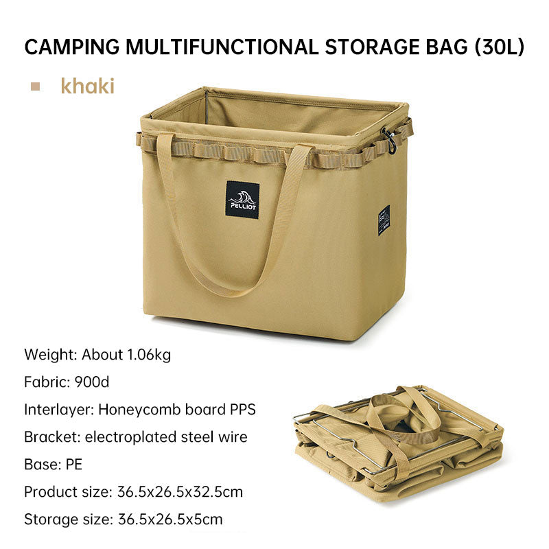 Outdoor Camping Portable Folding Storage Bag Equipment Tent Camping Cutlery Square Organizer Box - Memoriex 