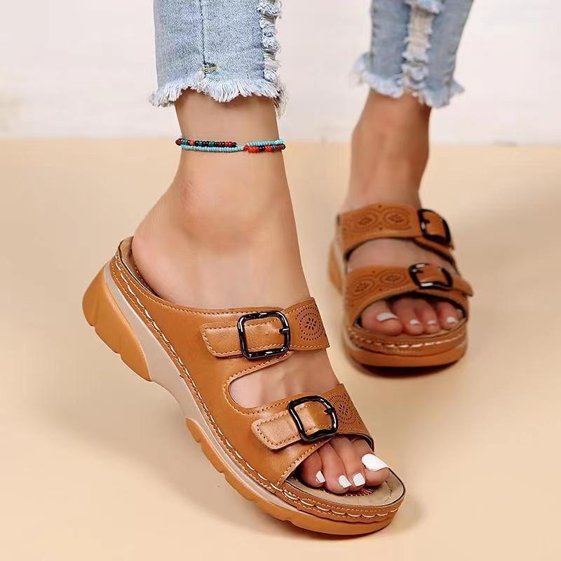 Summer new women's shoes large size sandals fashion wedges casual sandals - Memoriex 