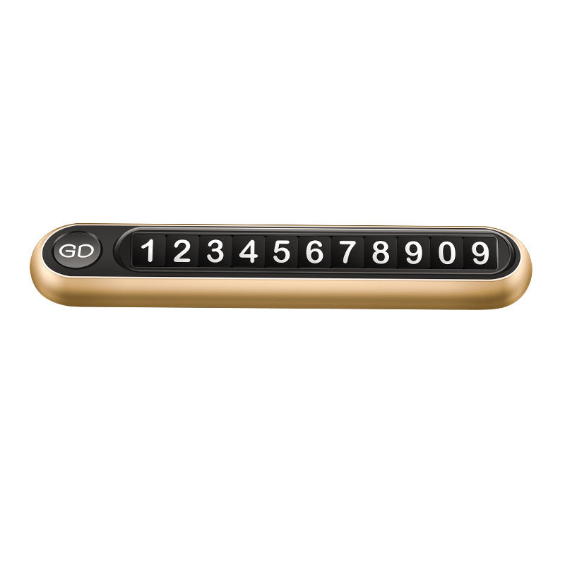 Parking Plate Button-Type Parking Number Plate Aluminum Alloy Temporary Parking Card Original Gift Moving License Plate - Memoriex 