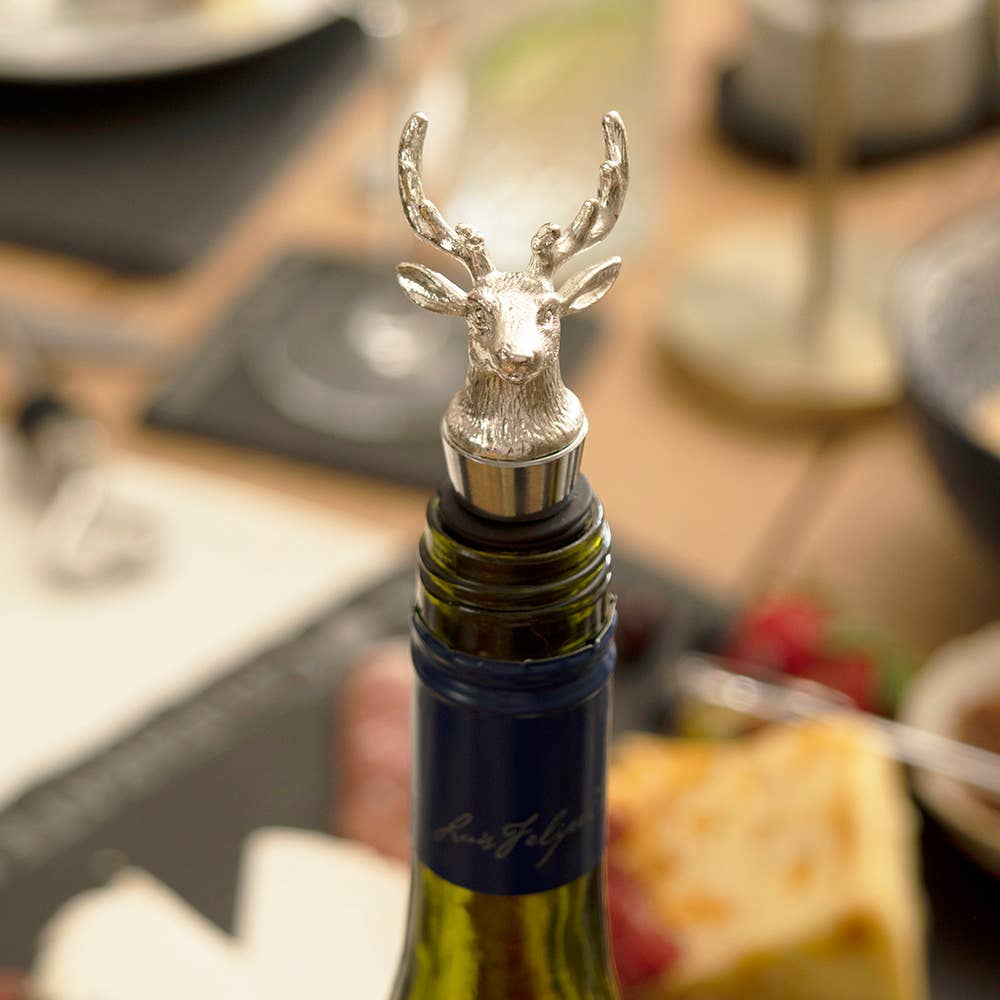 Bottle Stopper - Stag - Stainless Steel-0