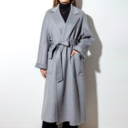 Cashmere Woollen Long coat | Fur Jackets Ladies | Trench coats - Memoriex