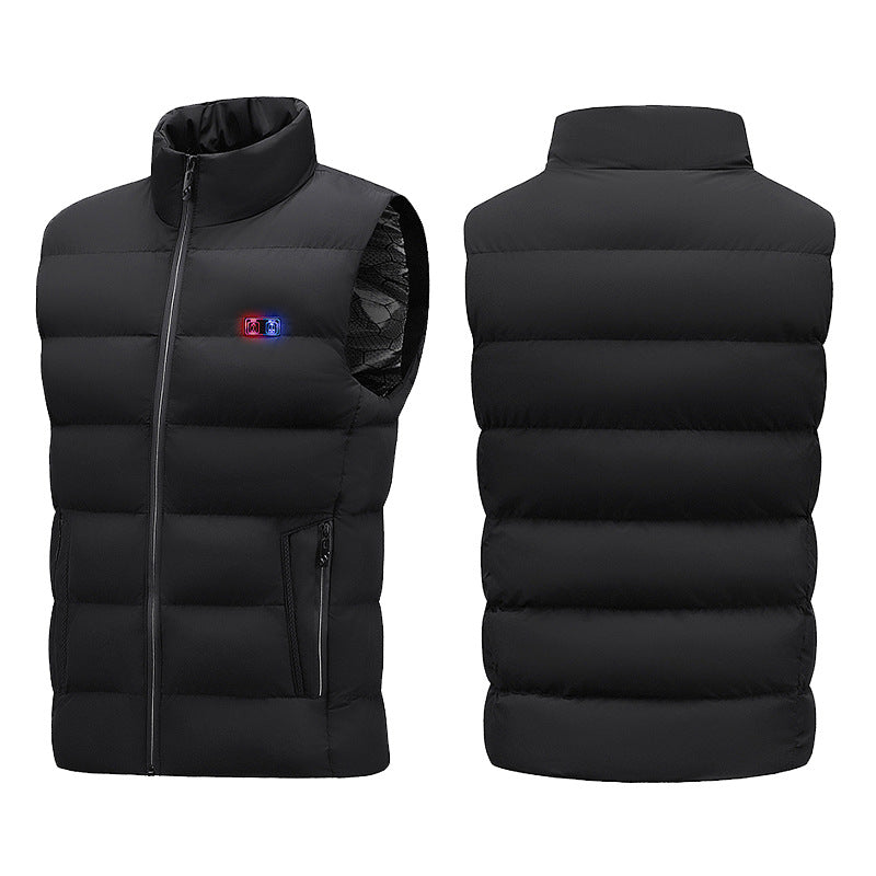 Intelligent heating vest for men and women, winter USB electric heating vest, heated cotton jacket with clip - Memoriex 