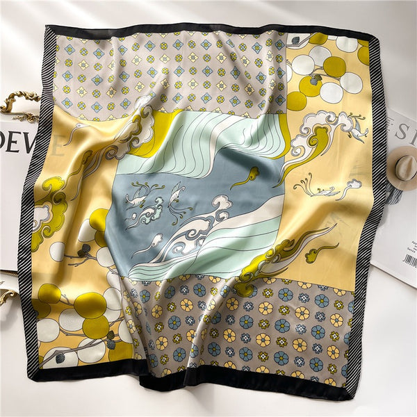 professional square scarf imitation silk scarf