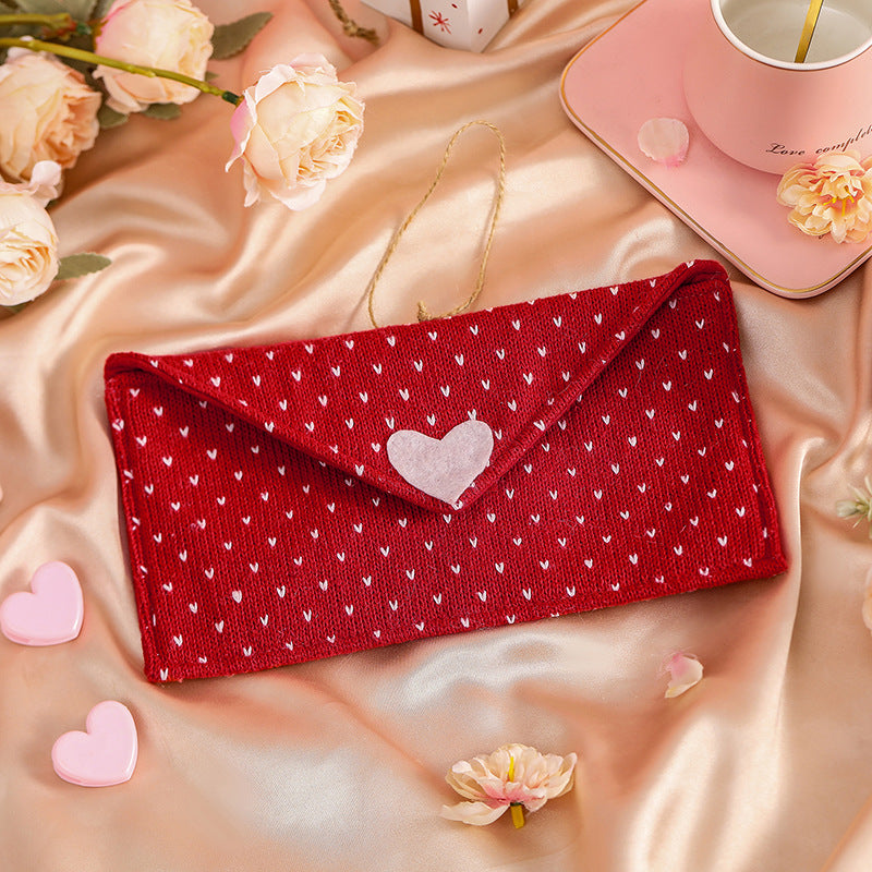 Valentine's Day envelopes, love decorations, small gifts, souvenirs, red gift bags, letter paper envelopes, greeting cards