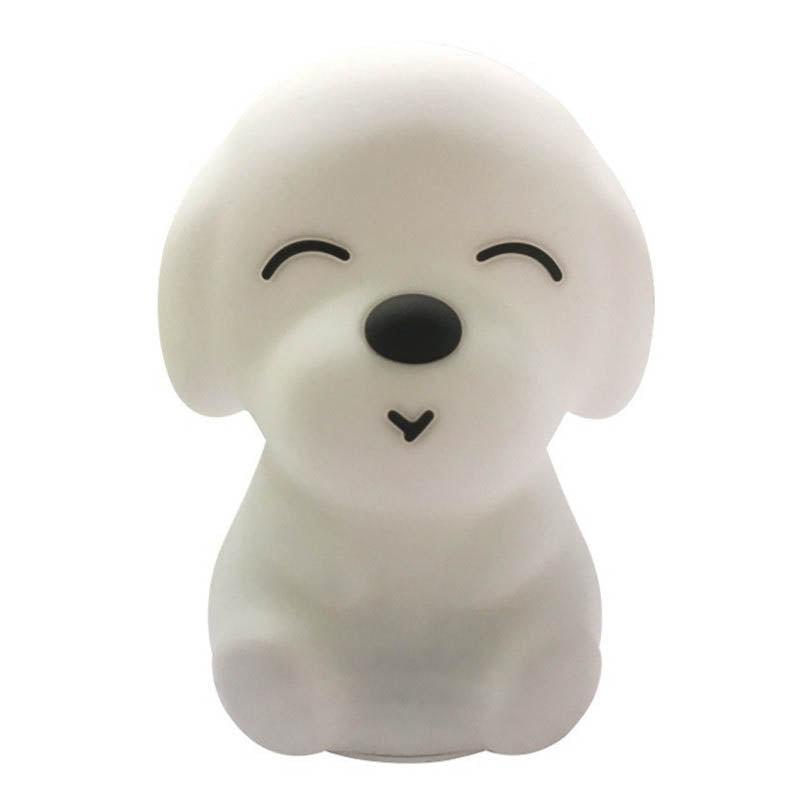 Small Milk Dog Silicone Pat Night Light New Led Light-Emitting Toy