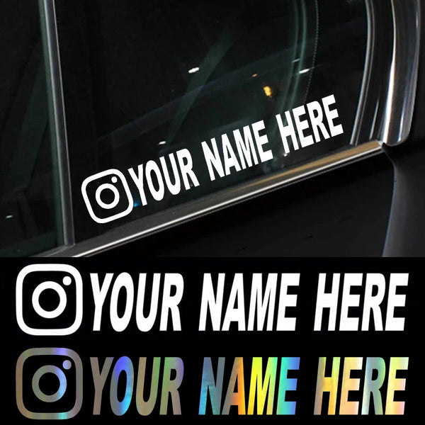 Personalised Username PVC Vinyl Sticker for Cars and Motorcycles