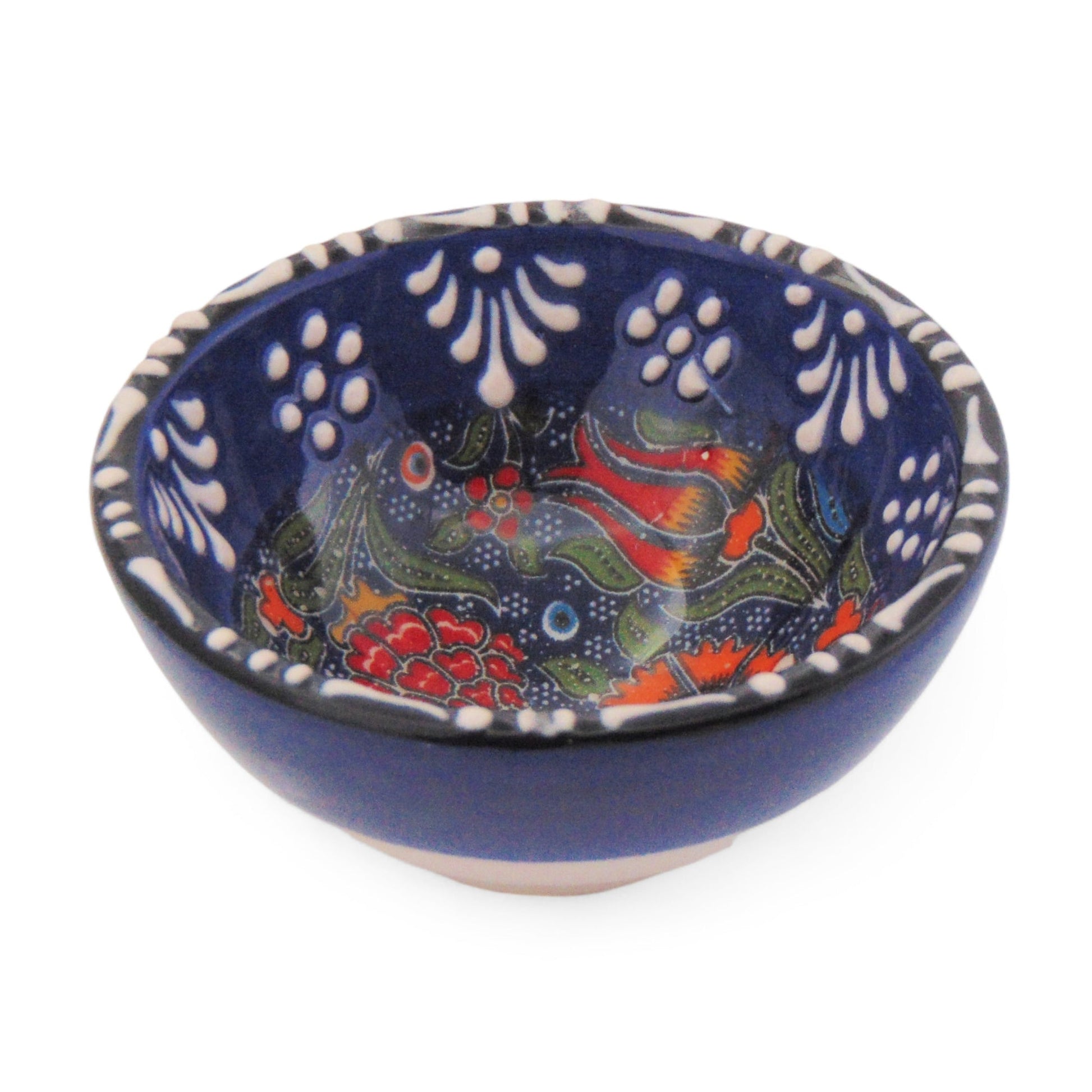 Handmade Ceramic Bowl Tulip Navy 8cm-0