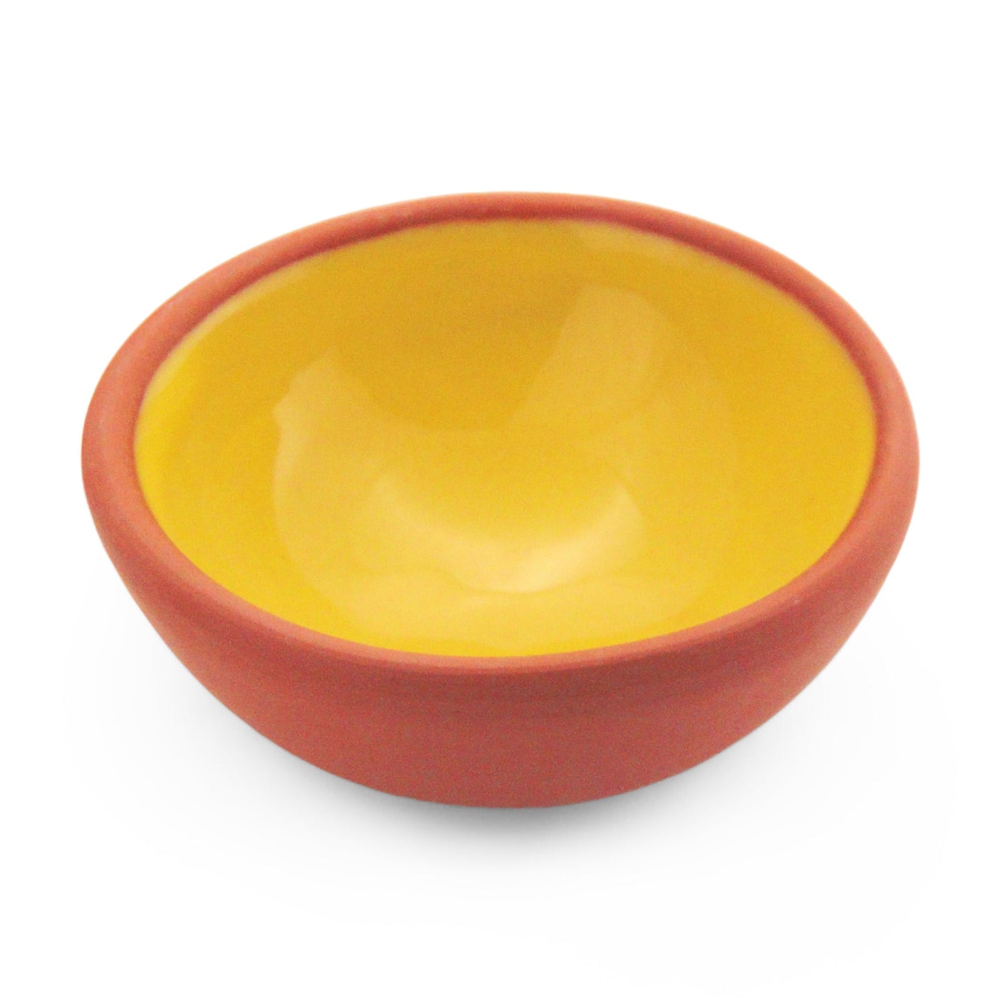 Handmade Ceramic Bowl Moroccan Lemon Yellow 8cm-0