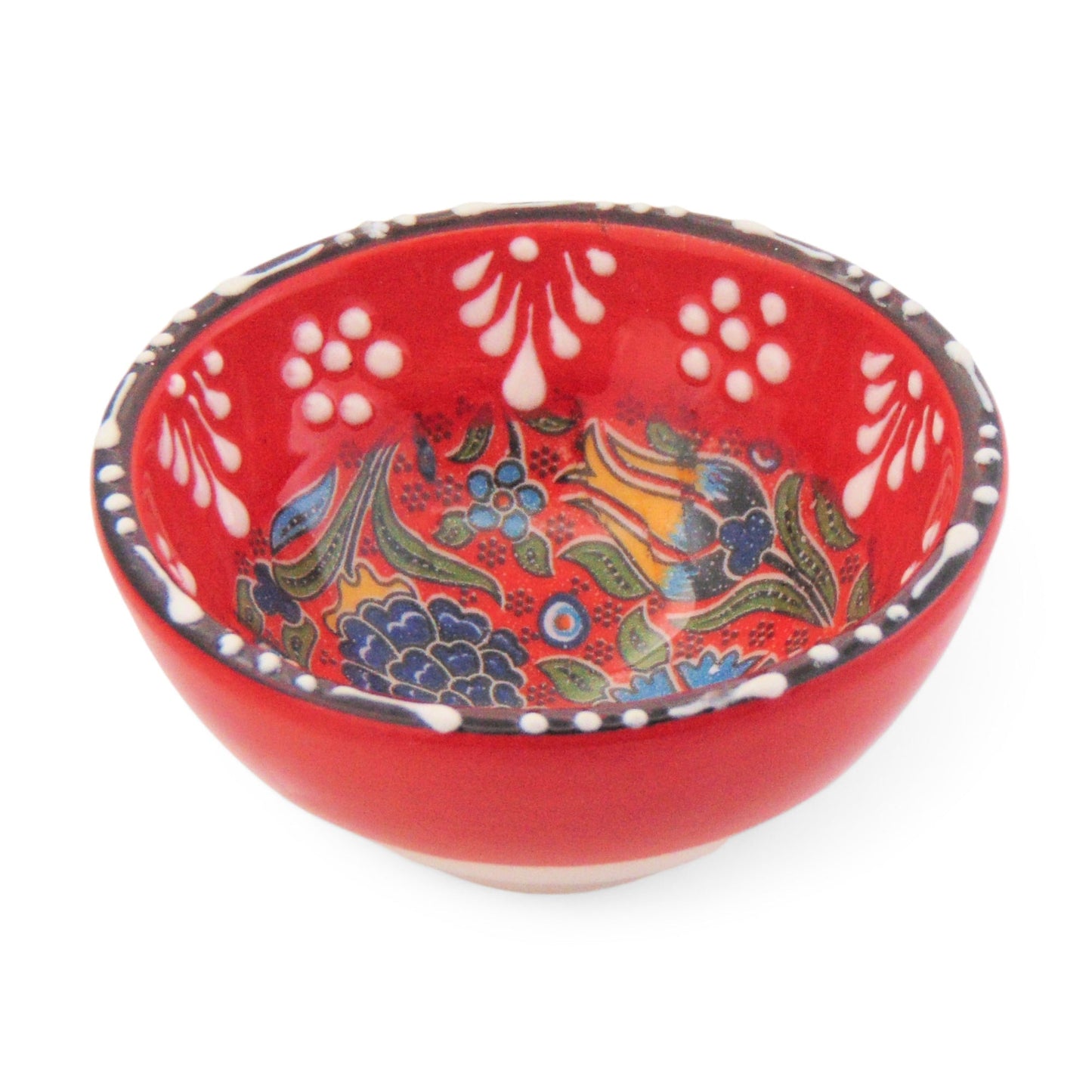 Handmade Ceramic Bowl Tulip Red 8cm-0