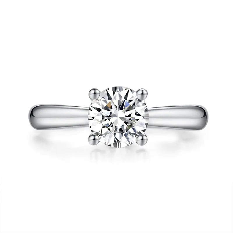 1 Carat Moissanite Diamond Ring Wedding Engagement 925 Sterling Silver MFR8342-7