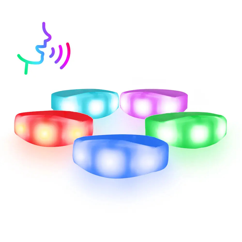 Sound Activated LED Silicone Wristband for Events (400PCS/1 Carton)-0