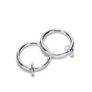 1 Pair 13mm Punk Goth False Hoop Earrings Septum Clip on Boby Nose Lip Ear Fake Piercing Rings Stud - Memoriex 