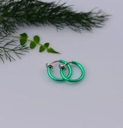 1 Pair 13mm Punk Goth False Hoop Earrings Septum Clip on Boby Nose Lip Ear Fake Piercing Rings Stud - Memoriex 