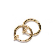 1 Pair 13mm Punk Goth False Hoop Earrings Septum Clip on Boby Nose Lip Ear Fake Piercing Rings Stud - Memoriex 