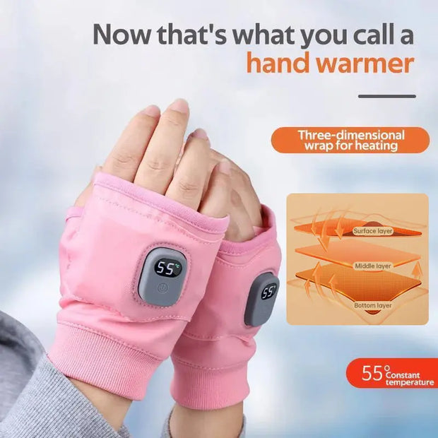1 Pair of Rechargeable Winter Heated Gloves. USB-powered, great for outdoor activities like cycling, skiing, and motorcycling. - Memoriex 
