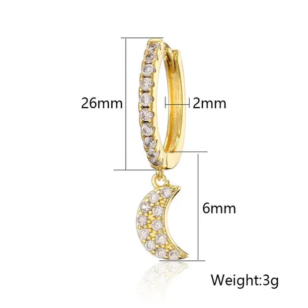1 Piece Teardrop Cubic Zirconia No Piercing Ear Cuff Clip on Earrings for Women Fashion White Gold Color CZ Jewelry Gifts - Memoriex 