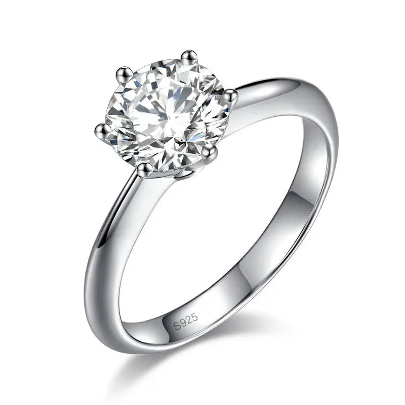 1.5 Carat Moissanite Diamond Solitaire Engagement Ring 925 Sterling Silver MFR8341-4