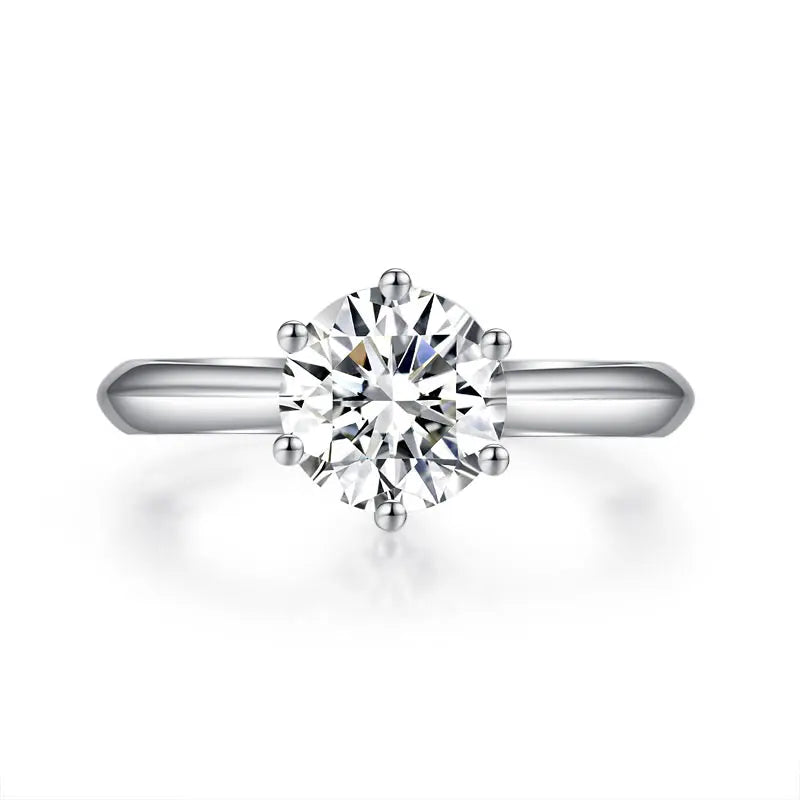 1.5 Carat Moissanite Diamond Solitaire Engagement Ring 925 Sterling Silver MFR8341-6