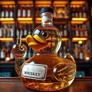 10 Oz Middle Finger Duck Bottle - Funny Whiskey Duck Decanter. Great Prank Decoration for Bar, Office or Home - Memoriex 
