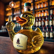 10 Oz Middle Finger Duck Bottle - Funny Whiskey Duck Decanter. Great Prank Decoration for Bar, Office or Home - Memoriex 
