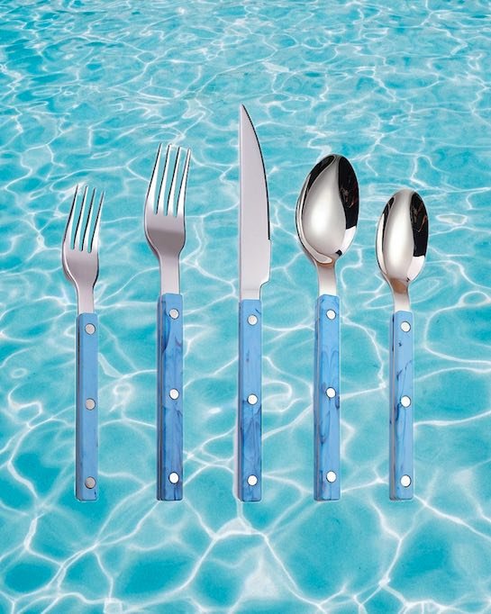 10-Pcs Sleek Modern Flatware Set, Bistrot Stylish Cutlery Silverware-6