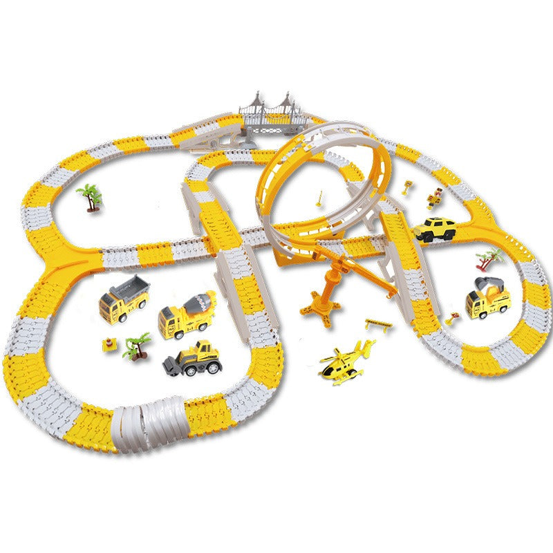 Electric toy track car wholesale children educational changeable track car small train track toy - Memoriex 