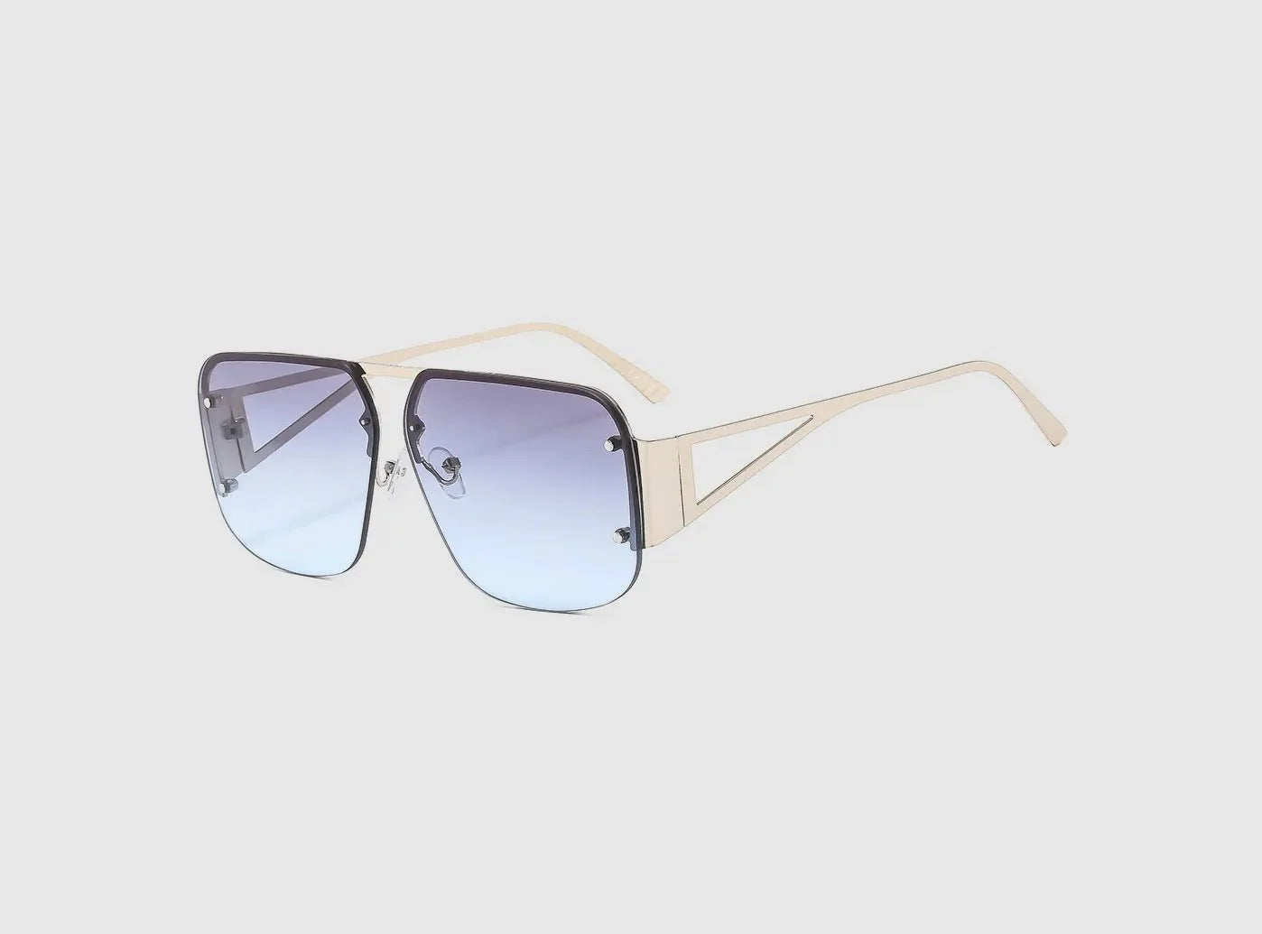 FitVille Premium Metal Semi-Rimless Sunglasses-6