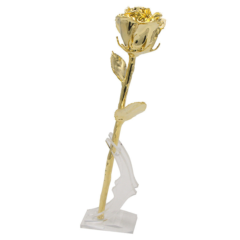 24K Gold Plated Rose Christmas Valentine's Day Birthday Gift Home Decoration