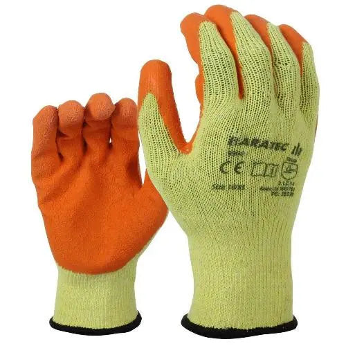 12 x Baratec Protective Latex Gripper Glove - Wet & Dry Conditions-2