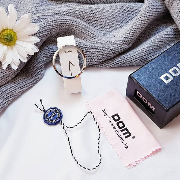DOM fashion Women Watches Luxury Women Bracelet Quartz watch for women Quartz Watch wristwatch girl waterproof genuine leather - Memoriex