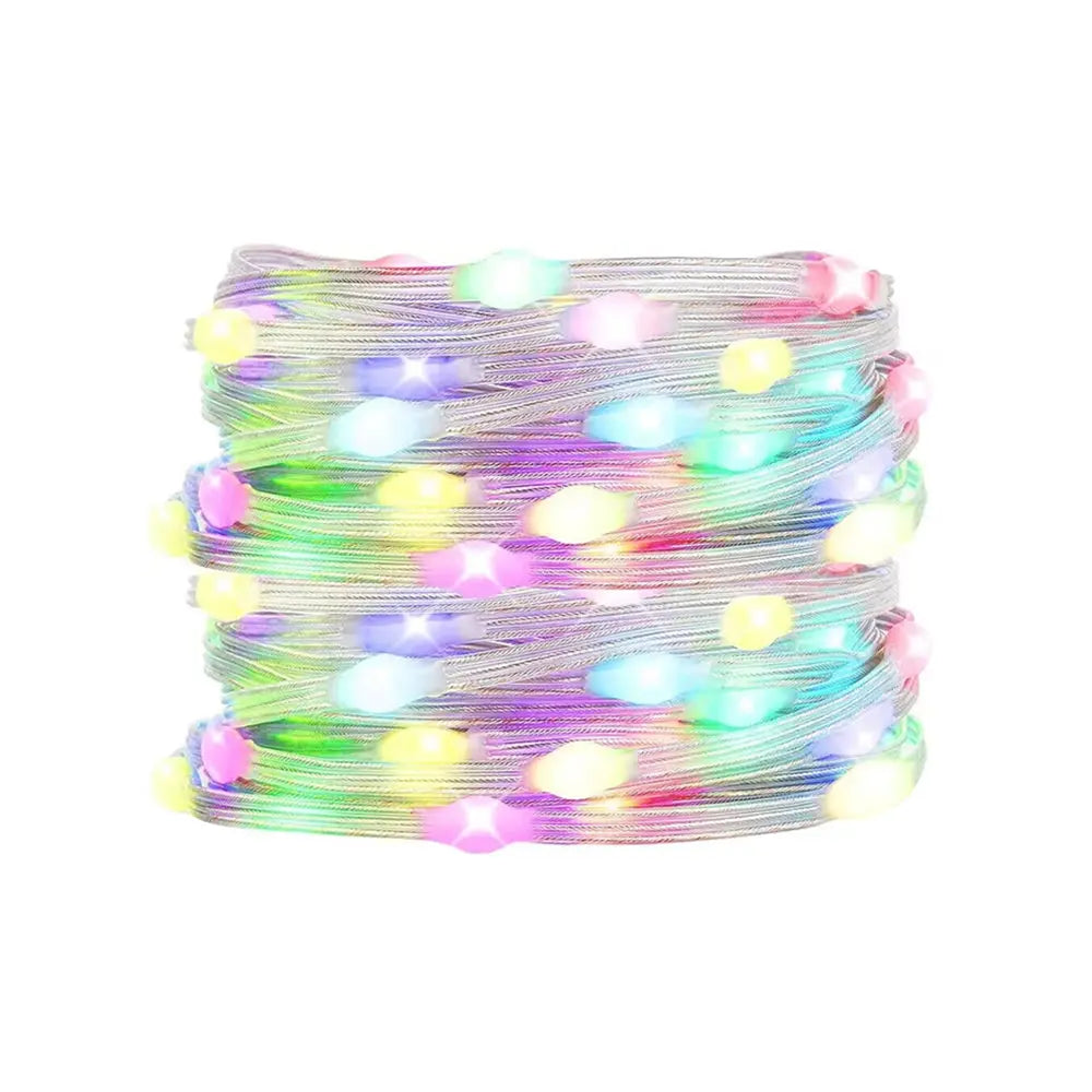 12V 5CM Color Changing 32.8 FT200 LED Christmas Pebble String Lights-1