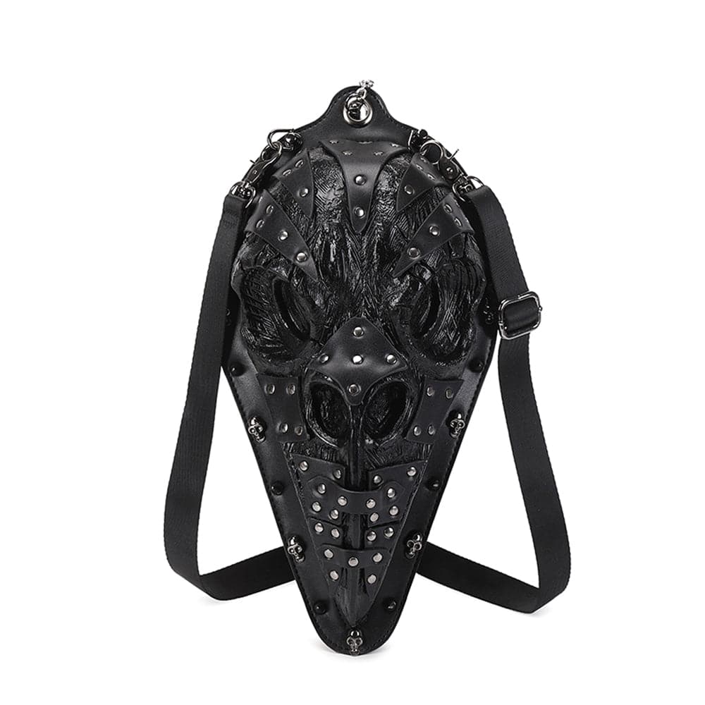 3D Backpack, Fashion 3D Studded Fashion Bird Mouth Shoulder Cross Body Bag, Chain Handle Bag-3