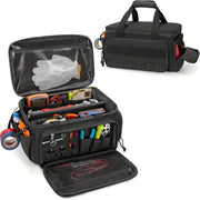 14" Heavy-Duty Tool: 2 Bags + Non-Slip Organizer (for Electricians, Multi-Pocket) - Memoriex 