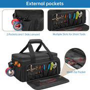 14" Heavy-Duty Tool: 2 Bags + Non-Slip Organizer (for Electricians, Multi-Pocket) - Memoriex 