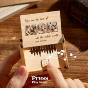 Personalised Wooden Music Box with Custom Photo & Voice Message | Gift for Mum - Memoriex