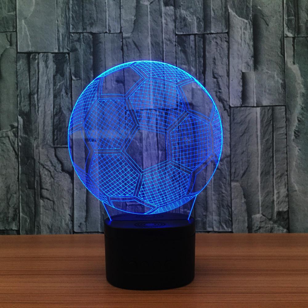 Creative 3D Illusion Light LED Night Light 3D Football Color Change Colorful Atmosphere Light Novelty Lighting