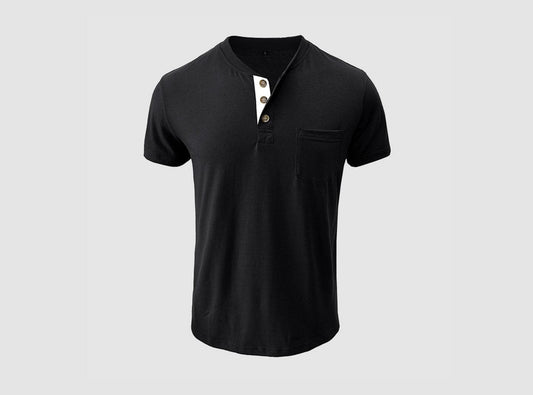 Men's  Simply Collared Soft Cotton T-Shirt-0