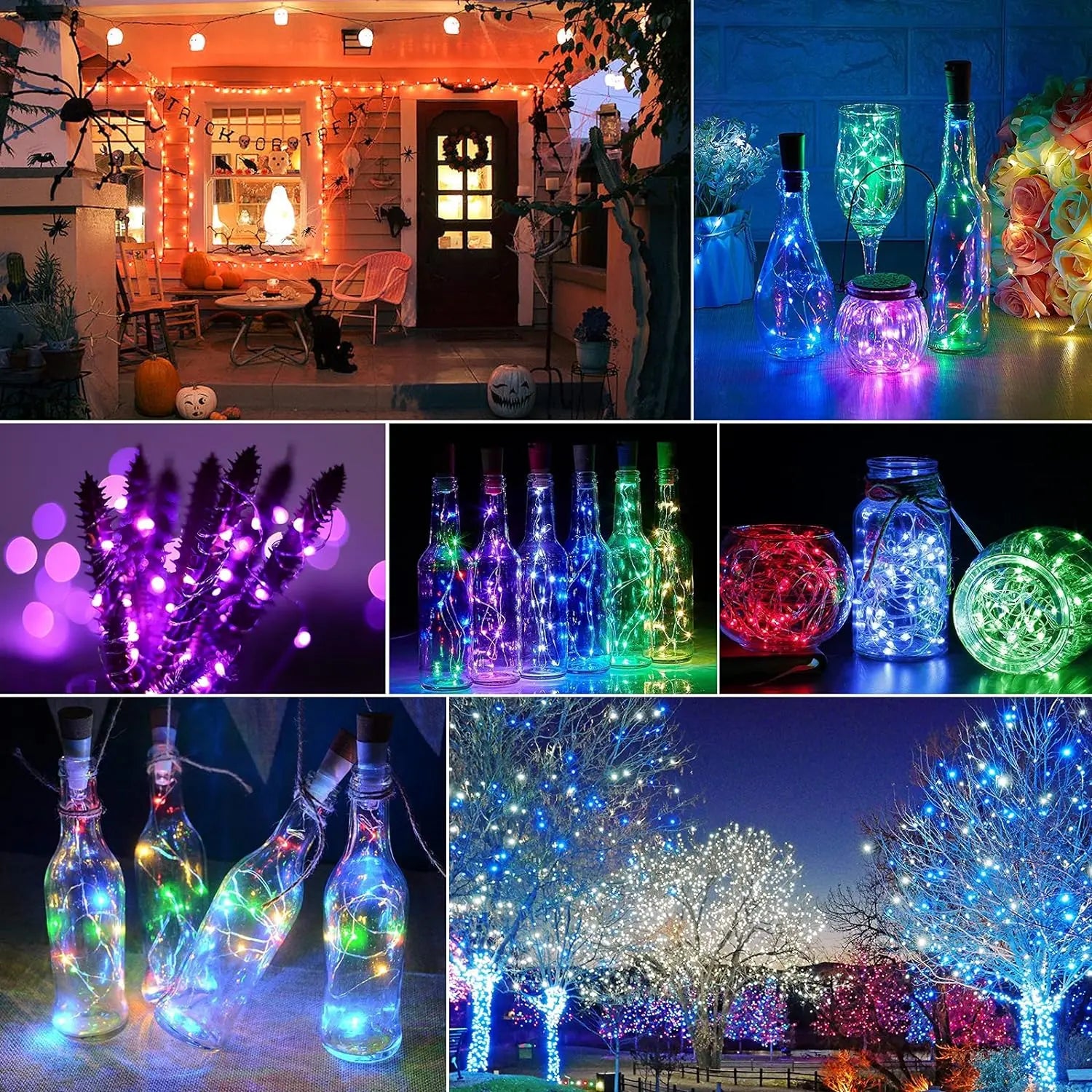 16 Colors Fairy Lights 2 Packs String Lights 16.4 Ft 50 LEDs with Remote-3