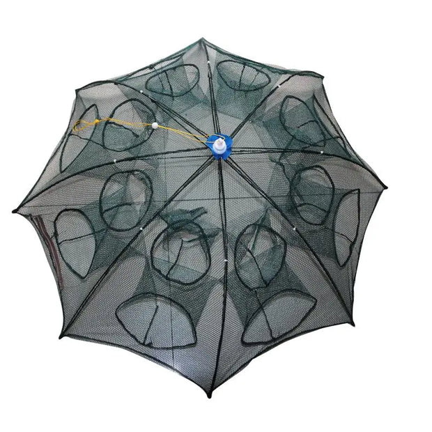 16 Holes Fish Trap Cast Net Cast Folding Fishing Net - Memoriex 