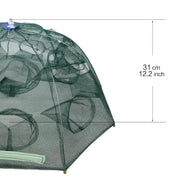 16 Holes Fish Trap Cast Net Cast Folding Fishing Net - Memoriex 