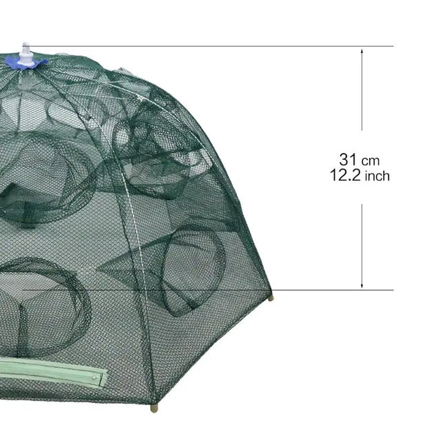 16 Holes Fish Trap Cast Net Cast Folding Fishing Net - Memoriex 